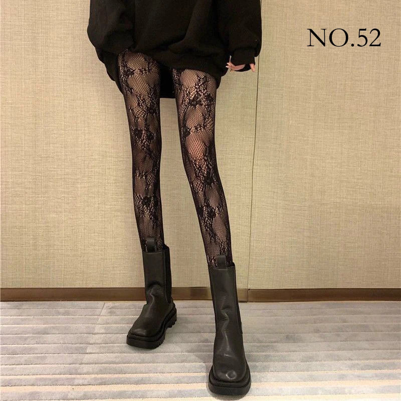 Woman Girls Fashion Punk Gothic  Fishnet Stockings Snake Skull Striped Mesh Tights Panties Lolita Plus Size Pantyhose Leggings