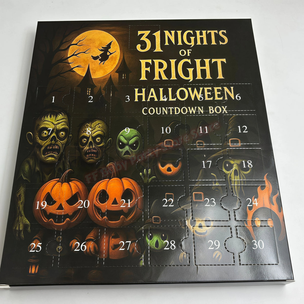 Halloween Advent Calendar 2026 31 Nights of Fright Halloween Countdown Box with 3D Mini Spooky Figurines Halloween Party Gift