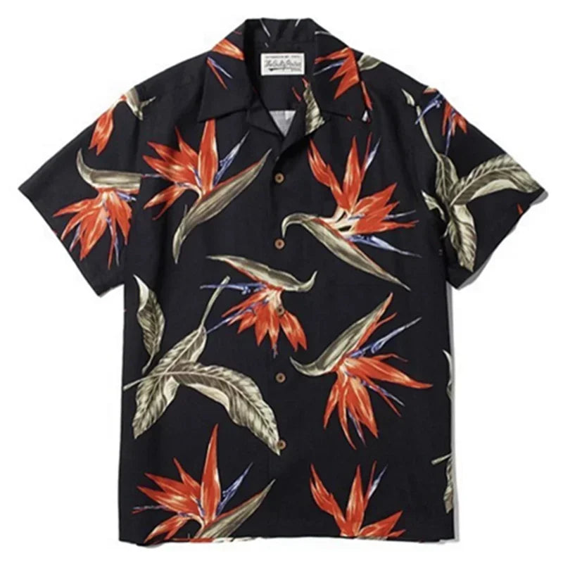 Classics 2025 WACKO MARIA Shirt Photo Print Vintage Men's And Women's Loose Hawaiian WACKO MARIA Short Sleeve Shirt T-Shirts
