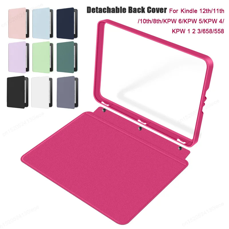 For Kindle Colorsoft 12th 11th 10th Generation Detachable Case 6'' 6.8'' 7'' Ebook Cover For Kindle Paperwhite 6 5 4 3 2 1 Cases
