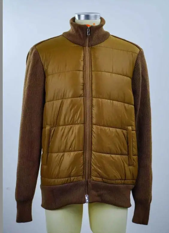 Parkas Men Thick Warm Coats Zipper Jackets Full Sleeve Stand Collar Splice Y2k Streetwear Jacket Work Coat 2026 Autumn Winter