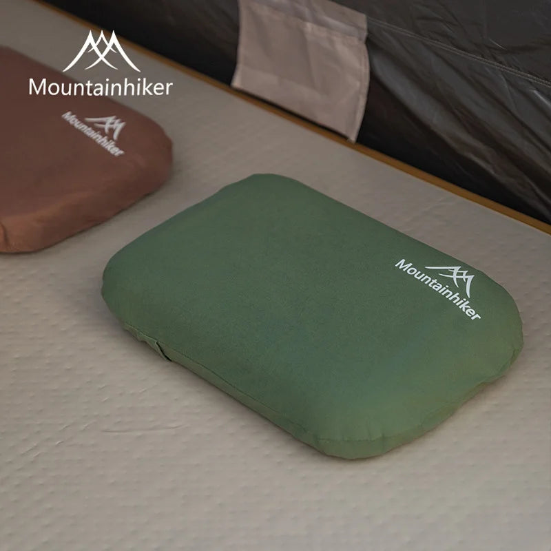 MOUNTAINHIKER Camping Pillow Portable Self Inflating Sleeping Pillow Ultralight Sponge Compact Pillow Outdoor Travel Neck Pillow