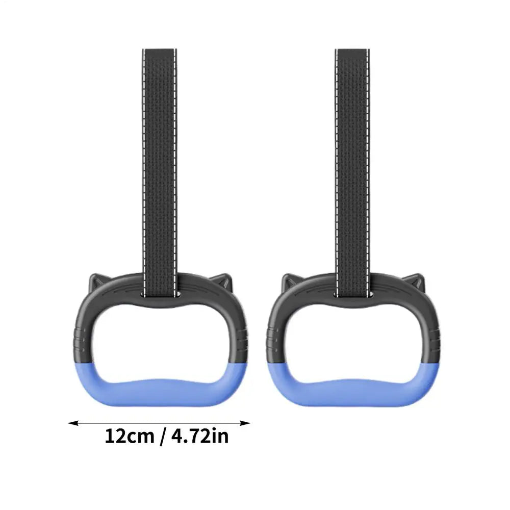 1 Pair Gymnastics Rings Straps Pull Up Gym Rings Multi-Function Strength Training Equipment for Kids Obstacle Course Playground