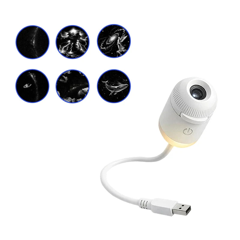 2026 Mini Star Projector Decor for Bedroom 2 in 1 Galaxy Shining Lamp USB Atmosphere Lamp for Home Car Decor Special Gift