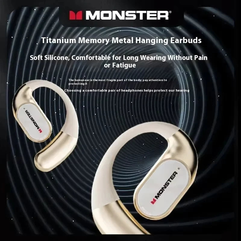 MONSTER AC530 Wireless Bluetooth Earphones Noise-Canceling Wireless Bio-Fiber Dynamic Driver Foldable Music Earphones Gift