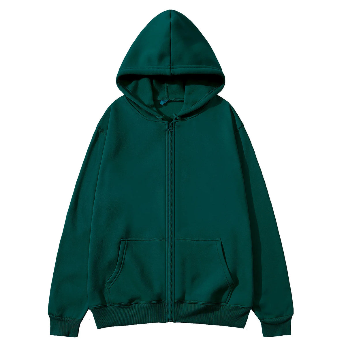 2026 Trend Hooded Sweatshirt Coat with Zipper and Fleece Jacket - Men's and Women's Fall/Winter Solid Color Pullover with Hood