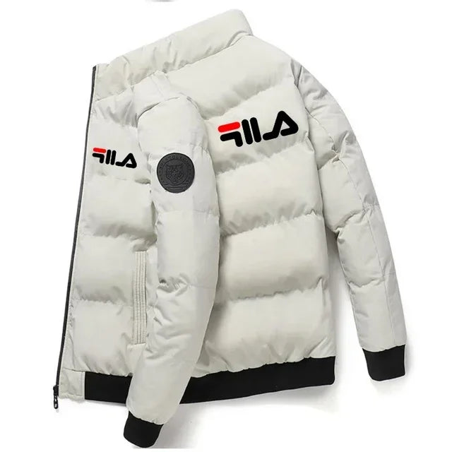 Fashion Autumn and Winter Short Men's Thick Warm Coat, Outdoor Windproof New Zipper Printed Men's Casual Jacket M-5XL