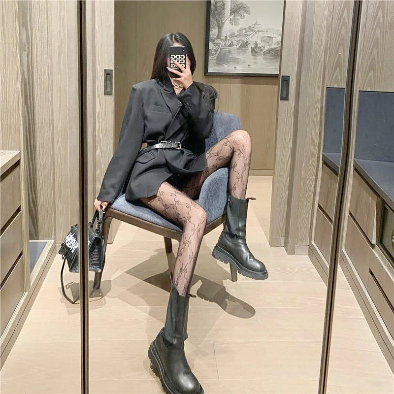 Woman Girls Fashion Punk Gothic  Fishnet Stockings Snake Skull Striped Mesh Tights Panties Lolita Plus Size Pantyhose Leggings