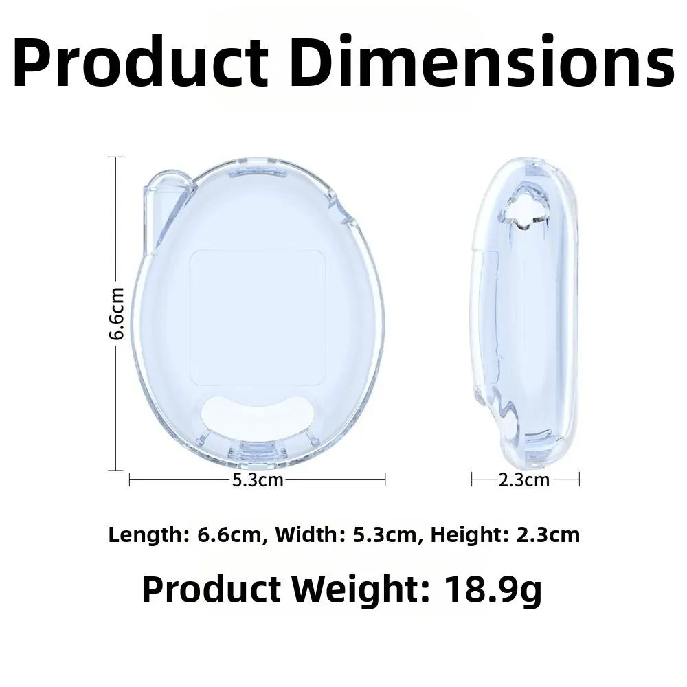 Transparent Protective Case Dustproof Crystal PC Hard Shell Anti-Scratch Full Coverage Clear Cover for Tamagotchi Connection
