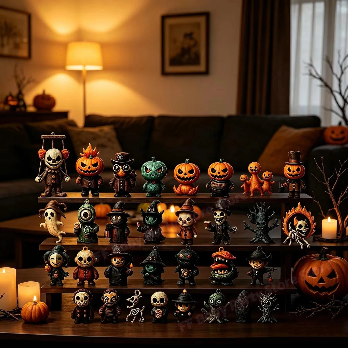Halloween Advent Calendar 2026 31 Nights of Fright Halloween Countdown Box with 3D Mini Spooky Figurines Halloween Party Gift