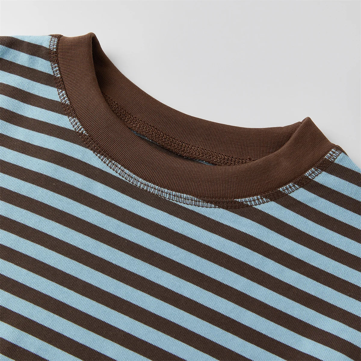 Women Long Sleeve Shirts Crew Neck Loose Sweatshirts Ladies Fall Casual Striped Top Streetwear