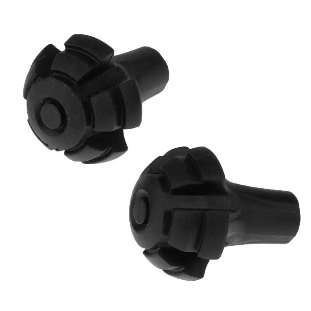 2 Pcs Replacement Rubber Tip End Cap for Trekking Poles Hiking Stick Walking Cane Anti-Slip Wear-Resistant Crutch Feet Pads