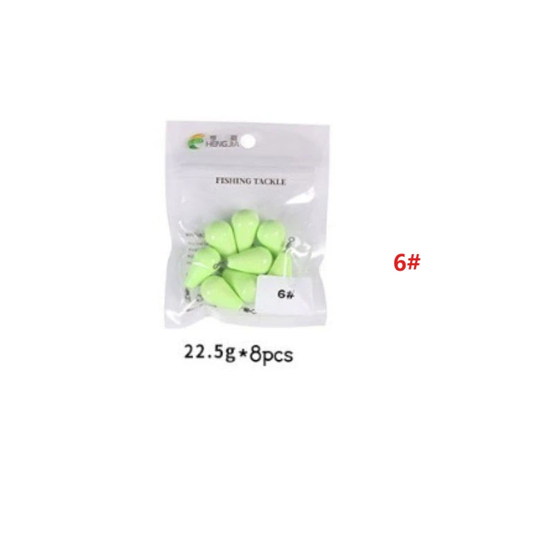 Luminous Fishing Sinkers 12g-150g Weight Sinker Ball Worm Flipping Weights Fishing Weights for Bass Texas Rigs Tackle