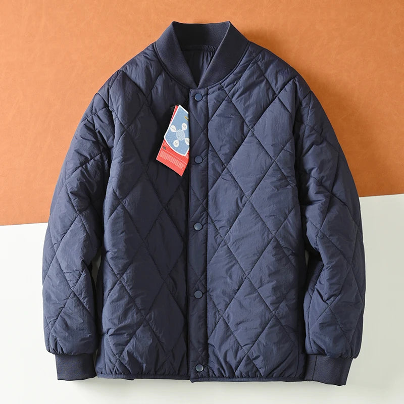 Lightweight Warm Stiched Cotton Jacket Ball Collar Winter Men Women Comfortable Windproof Cold Resistant Layering Cotton Coat...