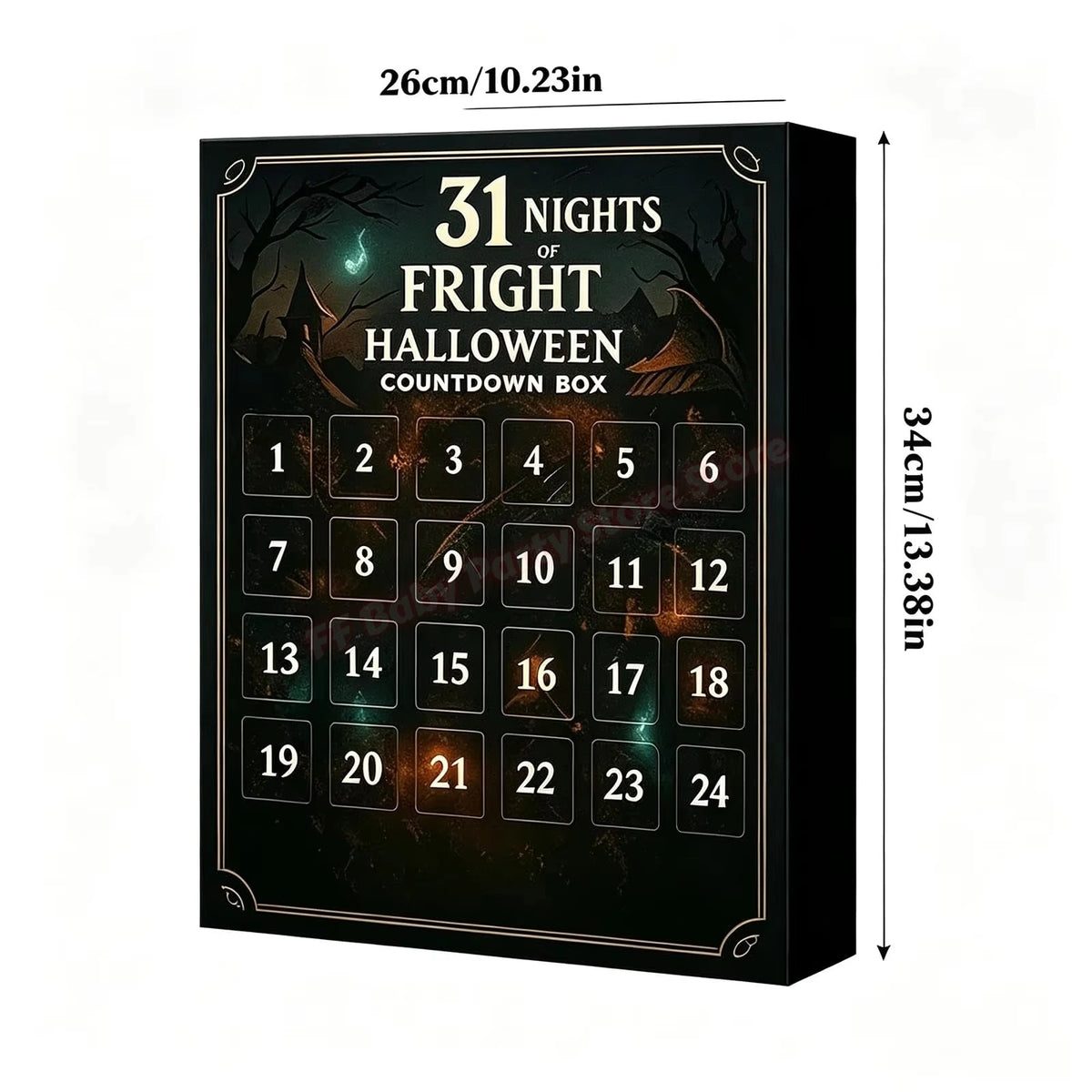 Halloween Advent Calendar 2026 31 Nights of Fright Halloween Countdown Box with 3D Mini Spooky Figurines Halloween Party Gift