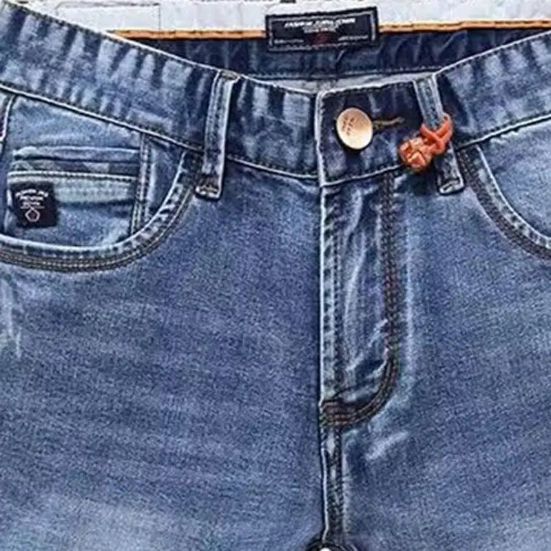 Summer 2026 Men's Slim Straight-leg Mid-length Embroidered 2026 Summer Casual Shorts Trendy Brand Luxury Short Jeans for Man