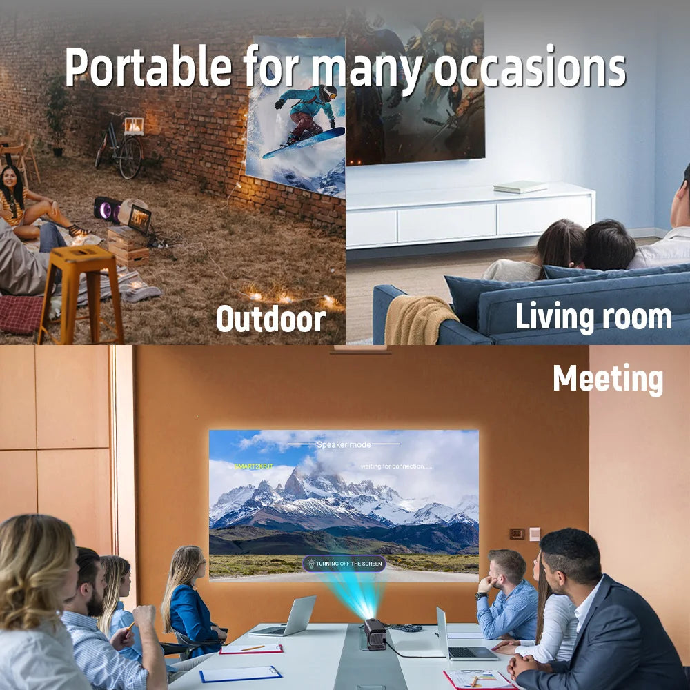 Velec Portable Anti-Light Projector Screen 60/120 Inches Wrinkle-Free Foldable Universal for Home Outdoor Office Accessories