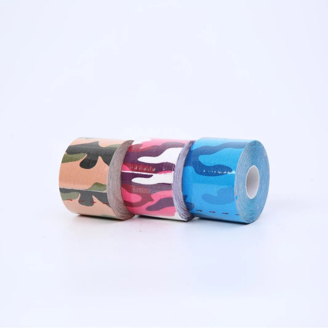 3-Color Camouflage Opp Bagged Elastic Sports Protective Tape Kinesiology Tape Muscle Tape Chest Tape Lifting Tape Bandage
