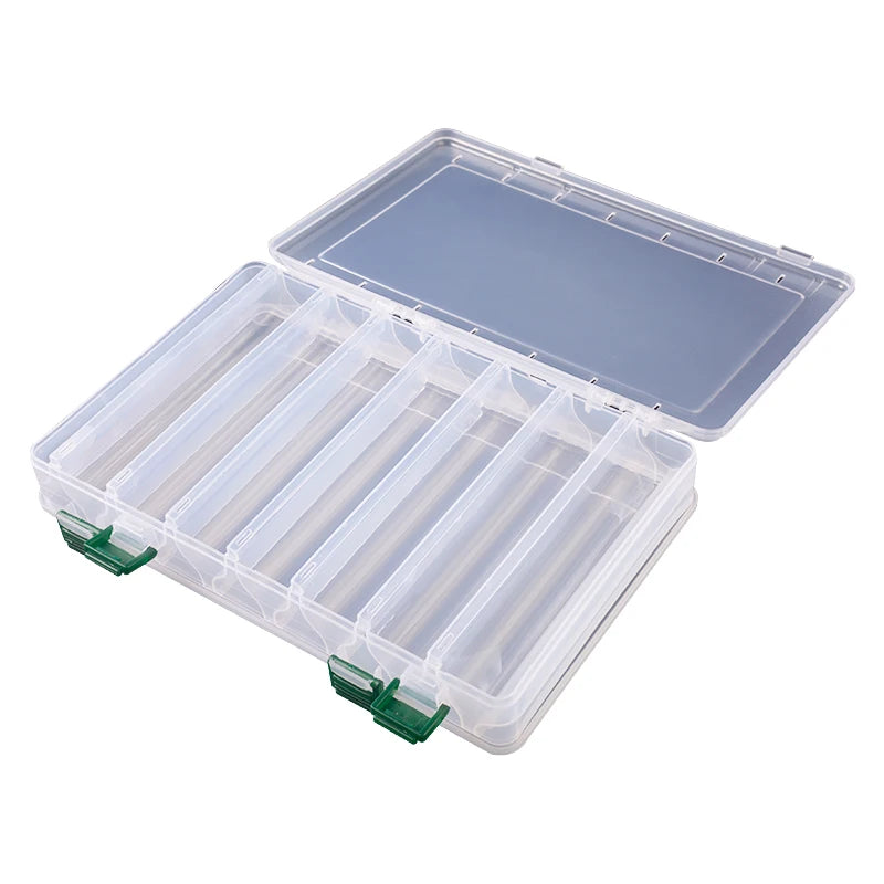 TAIYU Large Fishing Tackle Box 10/14 Compartment Double Sided Storage Big bait Sea fishing lure High Strength Fishing Tackle Box