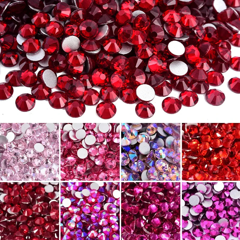 Glitter Non Hotfix Rhinestones Crystal Strass стразы Nail Art Crystals Flatback Gemstones 네일파츠 for Costura Nail Charms uñas