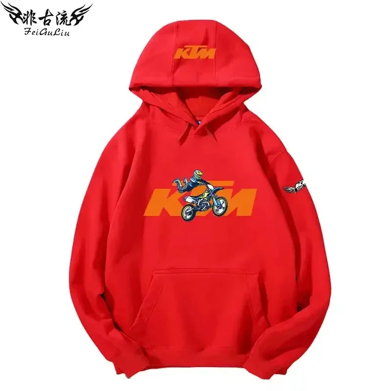 KTM Tout-terrain Pour Motos Lourdes Veste Pour Passionnés De Moto Sweat À Capuche Pour Hommes