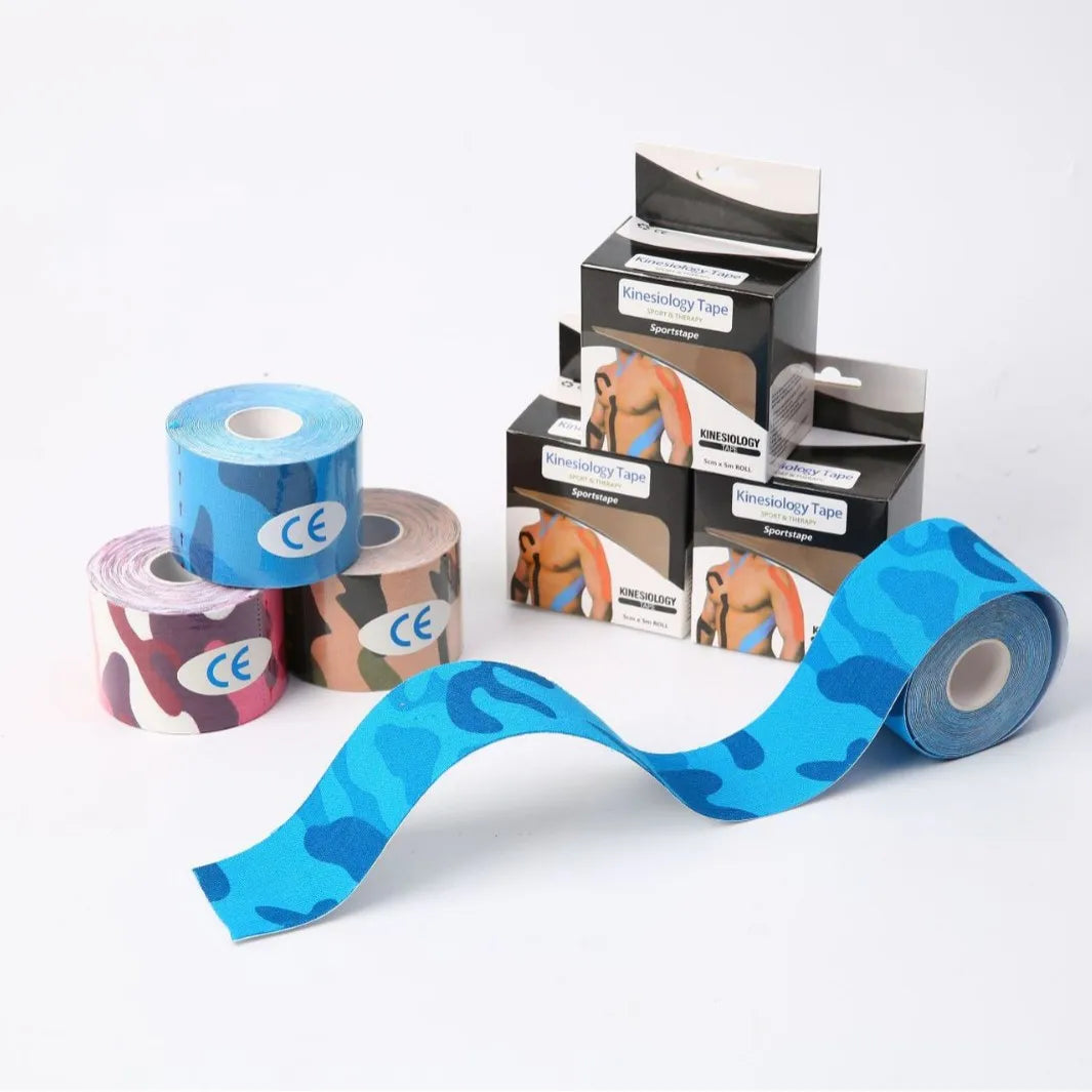 3-Color Camouflage Opp Bagged Elastic Sports Protective Tape Kinesiology Tape Muscle Tape Chest Tape Lifting Tape Bandage