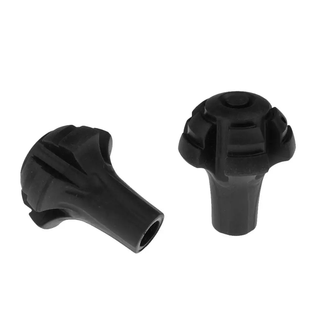 2 Pcs Replacement Rubber Tip End Cap for Trekking Poles Hiking Stick Walking Cane Anti-Slip Wear-Resistant Crutch Feet Pads
