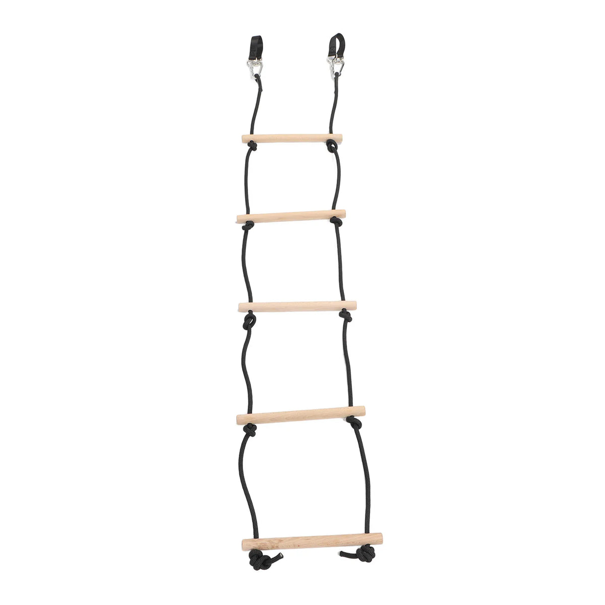 Kids Hanging Ladder Multifunctional Easy To Use Kids Swing Rope Ladder 5 Steps 100kg Prevent Slip Wooden for Playground