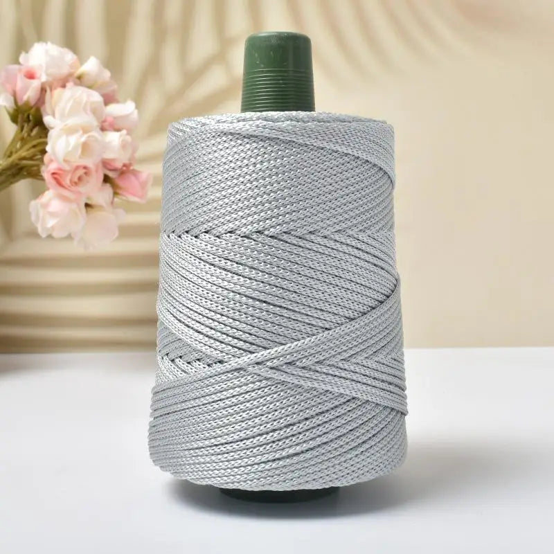 1PC 3mm-180m-250g  Crochet Lightweight Cord Hollow Yarn, For Crocheting Summer Sun Hats, Bags, Crafts, And Christmas Decorations