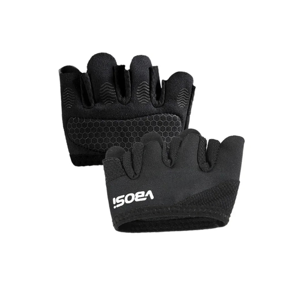 1 Pair Anti-Slip Gym Half Finger Gloves Weight Lifting Grips Anti-callus Palm Protection Yoga Sports Gymnastics Grips Workout