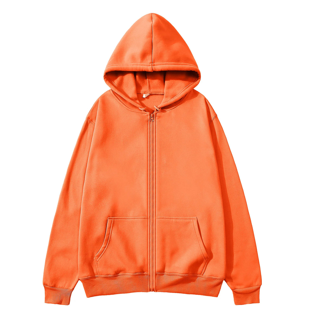 2026 Trend Hooded Sweatshirt Coat with Zipper and Fleece Jacket - Men's and Women's Fall/Winter Solid Color Pullover with Hood