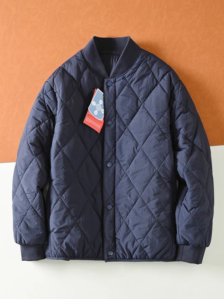 Lightweight Warm Stiched Cotton Jacket Ball Collar Winter Men Women Comfortable Windproof Cold Resistant Layering Cotton Coat...