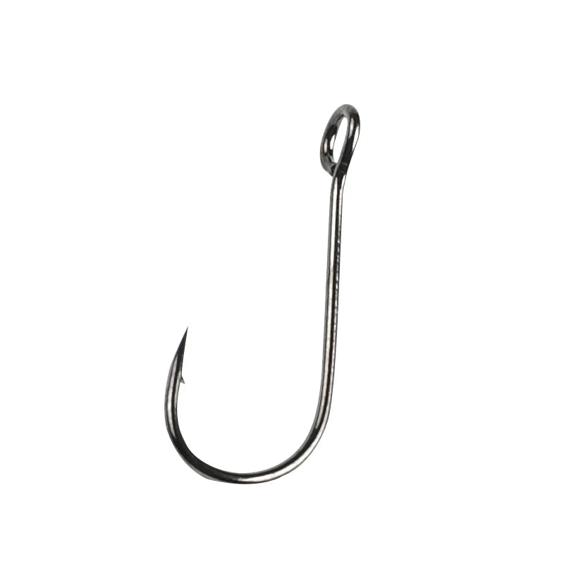 Supercontinent A Barb Hook Fishing Hook Big Ring Carbon Steel Single Hooks Tackle Worm Hooks With Big Eyes Ring 20pcs