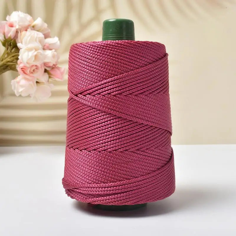 1PC 3mm-180m-250g  Crochet Lightweight Cord Hollow Yarn, For Crocheting Summer Sun Hats, Bags, Crafts, And Christmas Decorations