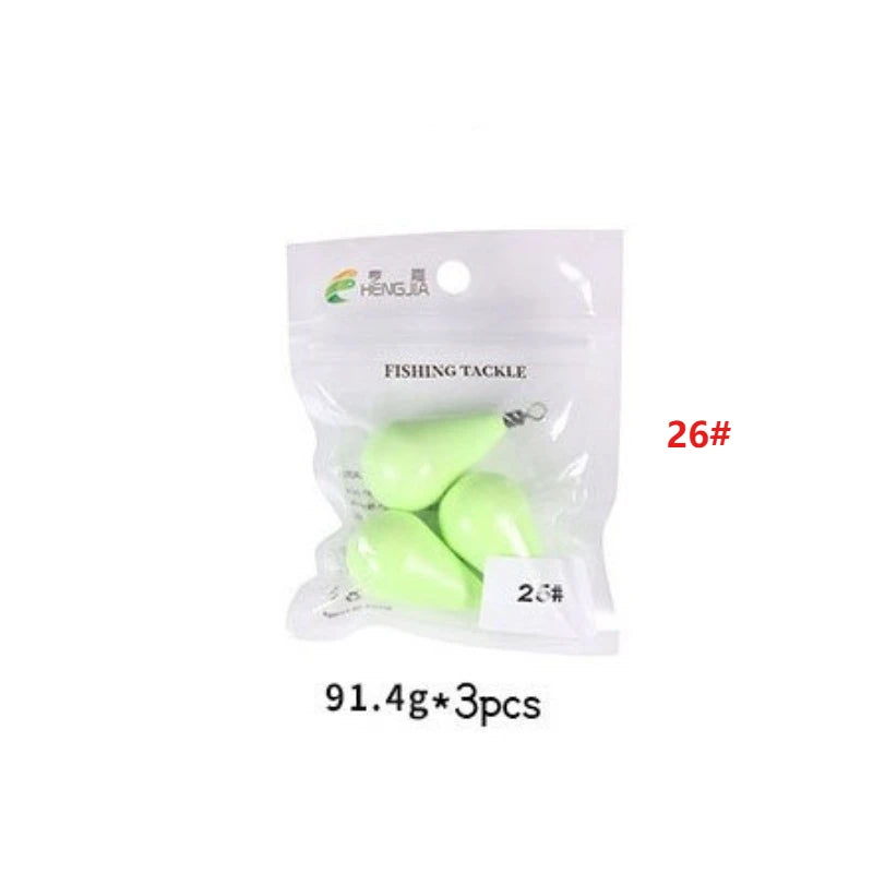 Luminous Fishing Sinkers 12g-150g Weight Sinker Ball Worm Flipping Weights Fishing Weights for Bass Texas Rigs Tackle