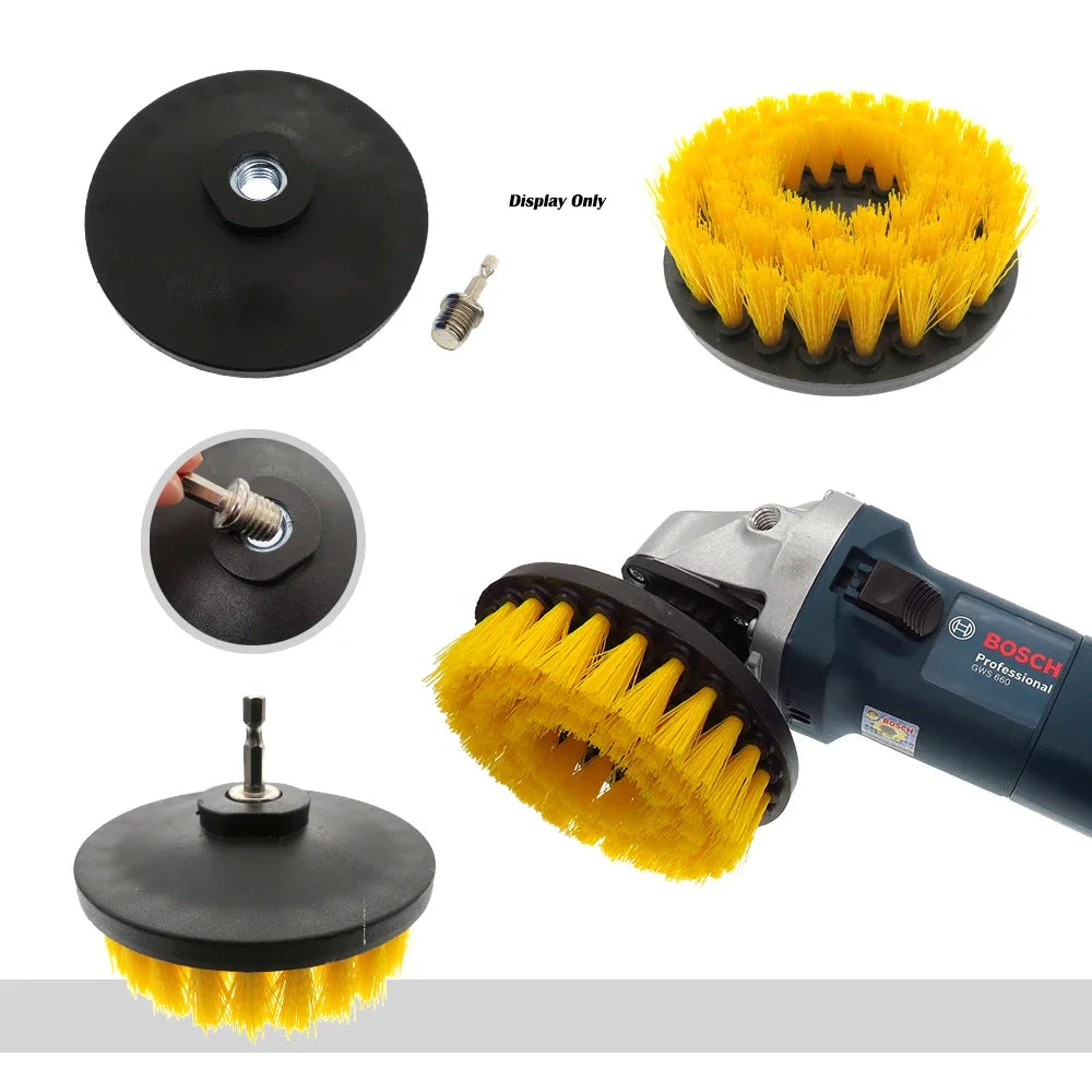 Power Scrubber Brush Electric Cleaning Brush M14 Thread for Cleaning Carpets, Kitchens and Bathrooms Drill Attachment Kit