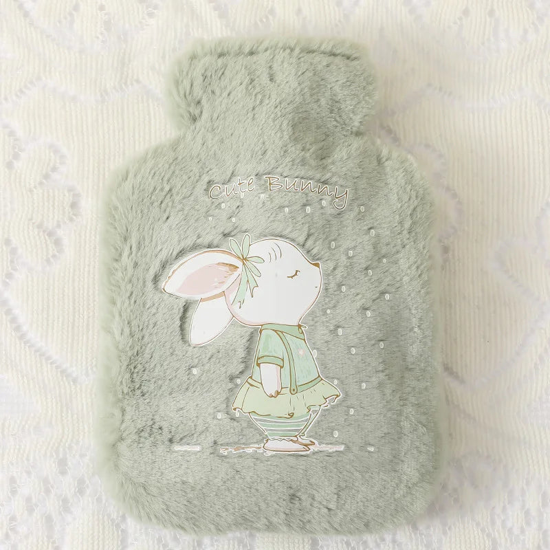 Cartoon Warm Hot Water Bottle Bag Girl Warm Belly Warmer Filled Mini Explosion-proof Portable Winter Reusable Hand Warmer