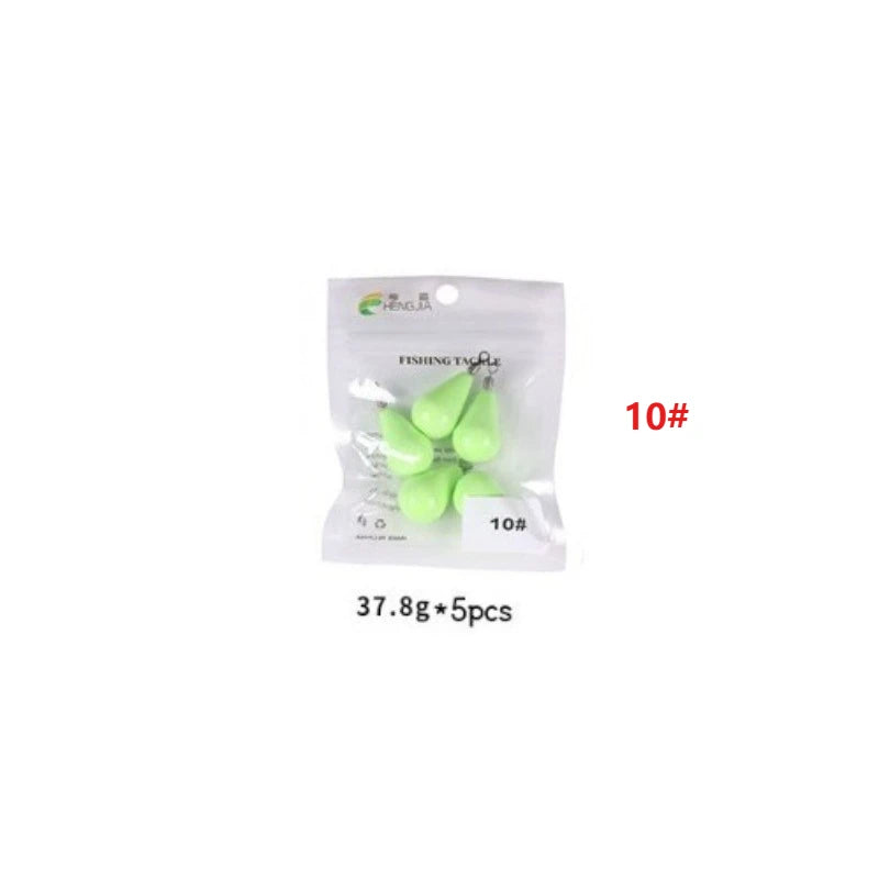 Luminous Fishing Sinkers 12g-150g Weight Sinker Ball Worm Flipping Weights Fishing Weights for Bass Texas Rigs Tackle