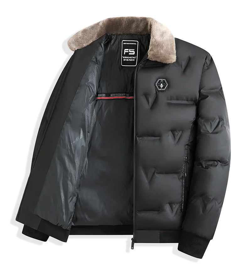 Cotton Collar Men's Winter Thick Warm Middle-aged and Elderly Cotton Jacket 2026 New Cotton Jacket High-end Men's Winter Jacket