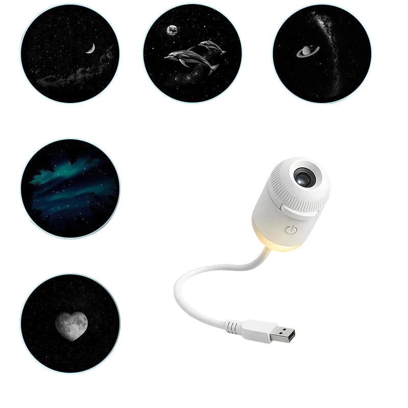 2026 Mini Star Projector Decor for Bedroom 2 in 1 Galaxy Shining Lamp USB Atmosphere Lamp for Home Car Decor Special Gift