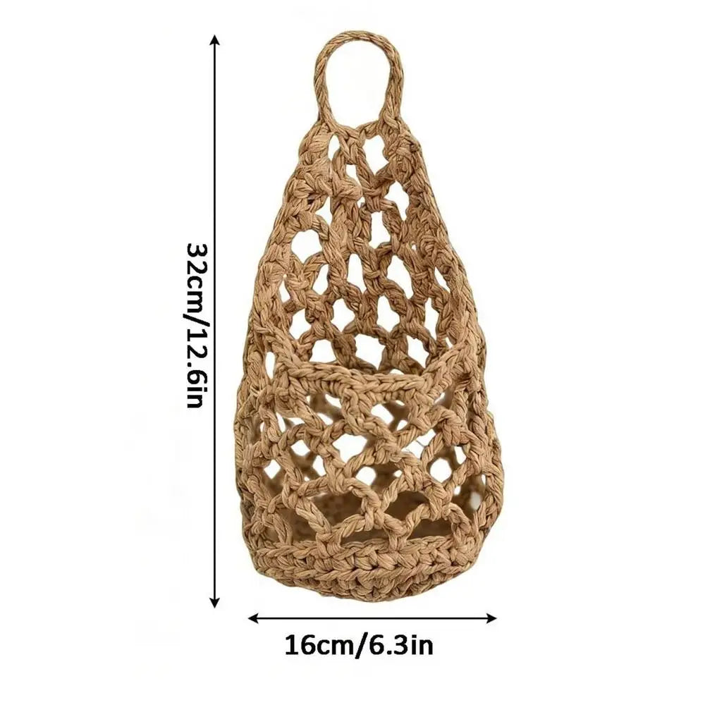 Macrame Wall Plant Hanger for Flower Pot, Space Saving Storage Home Decor Plant Holder Wall Stand  Indoor Bedroom Living Room