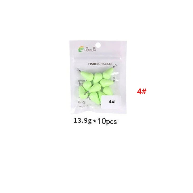 Luminous Fishing Sinkers 12g-150g Weight Sinker Ball Worm Flipping Weights Fishing Weights for Bass Texas Rigs Tackle