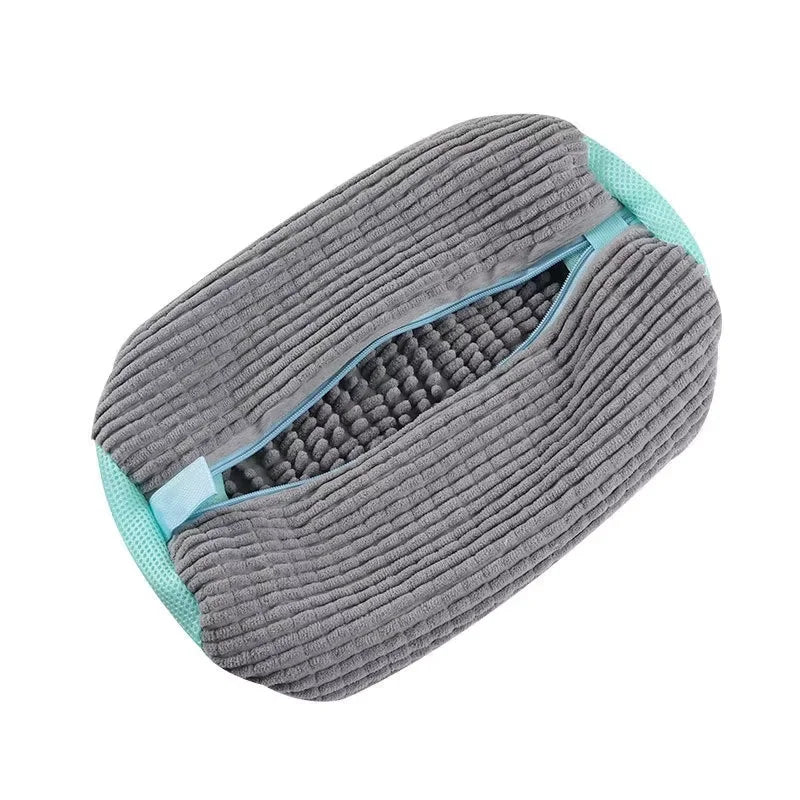 360° Surround Cleaning Shoe Washing Bag, Reusable & Durable, Zipper Closure, Machine Washable Laundry Bag (1Pc)