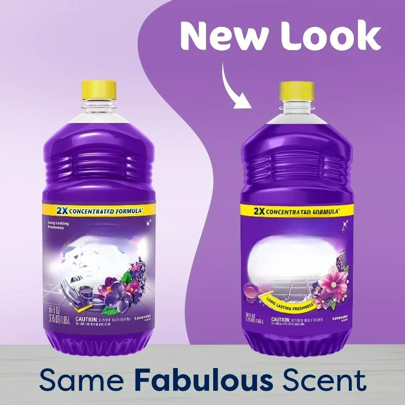 2X Multi-Purpose Cleaner, No Rinse Floor Cleaner, Lavender Scent, 56 fl oz