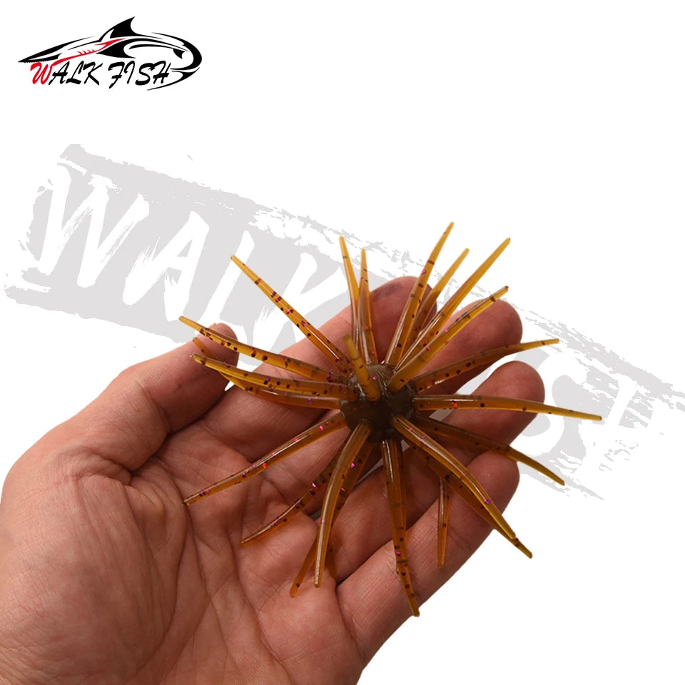 WALK FISH 3Pcs 10cm 9g TPE Sea Urchin Soft Bait Silicone Fishing Lures for Bream Mandarin Tilapia Trout Sea Bass