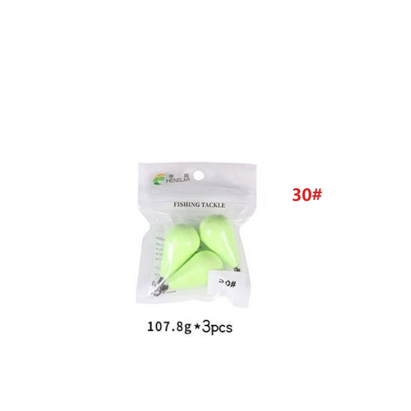 Luminous Fishing Sinkers 12g-150g Weight Sinker Ball Worm Flipping Weights Fishing Weights for Bass Texas Rigs Tackle