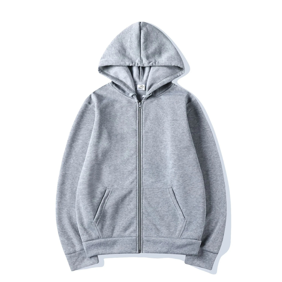 2026 Trend Hooded Sweatshirt Coat with Zipper and Fleece Jacket - Men's and Women's Fall/Winter Solid Color Pullover with Hood