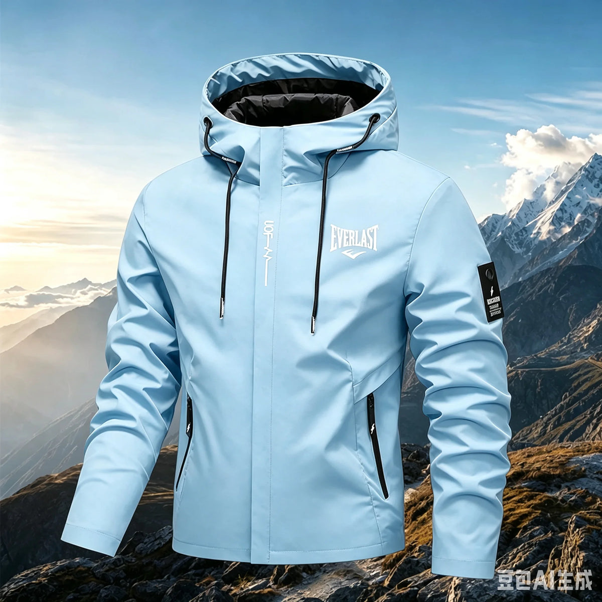 Men's Lightweight Hooded Hiking Jacket 2026 Solid Color Breathable Wear-Resistant Outdoor Casual Daily Wear