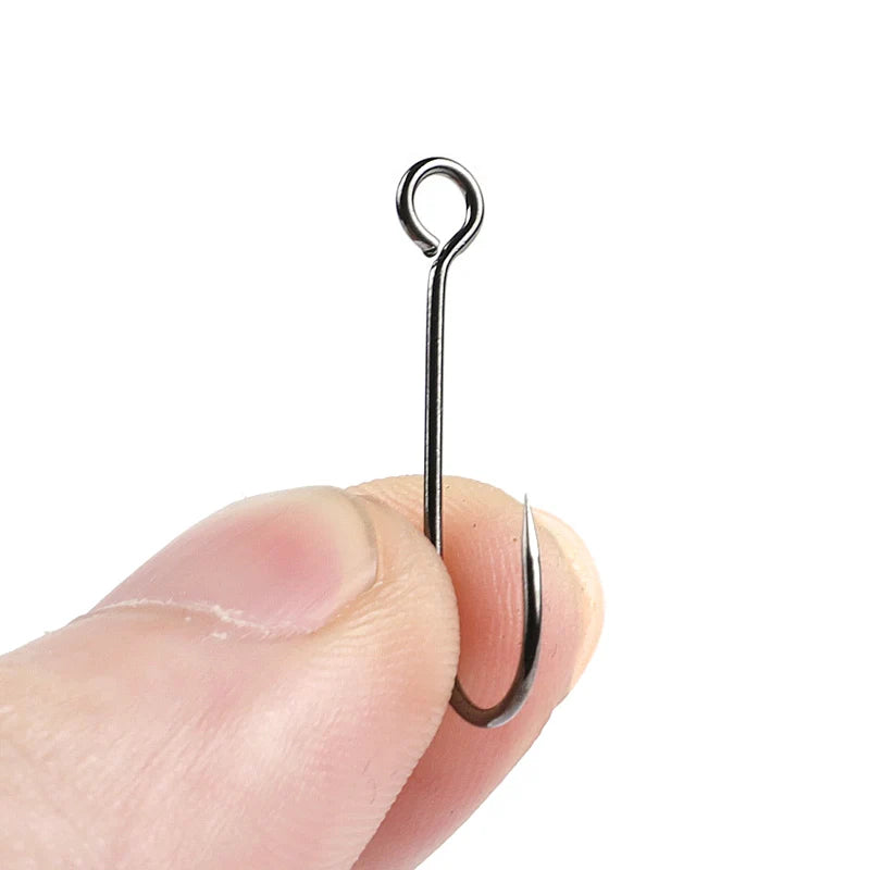 Supercontinent A Barb Hook Fishing Hook Big Ring Carbon Steel Single Hooks Tackle Worm Hooks With Big Eyes Ring 20pcs