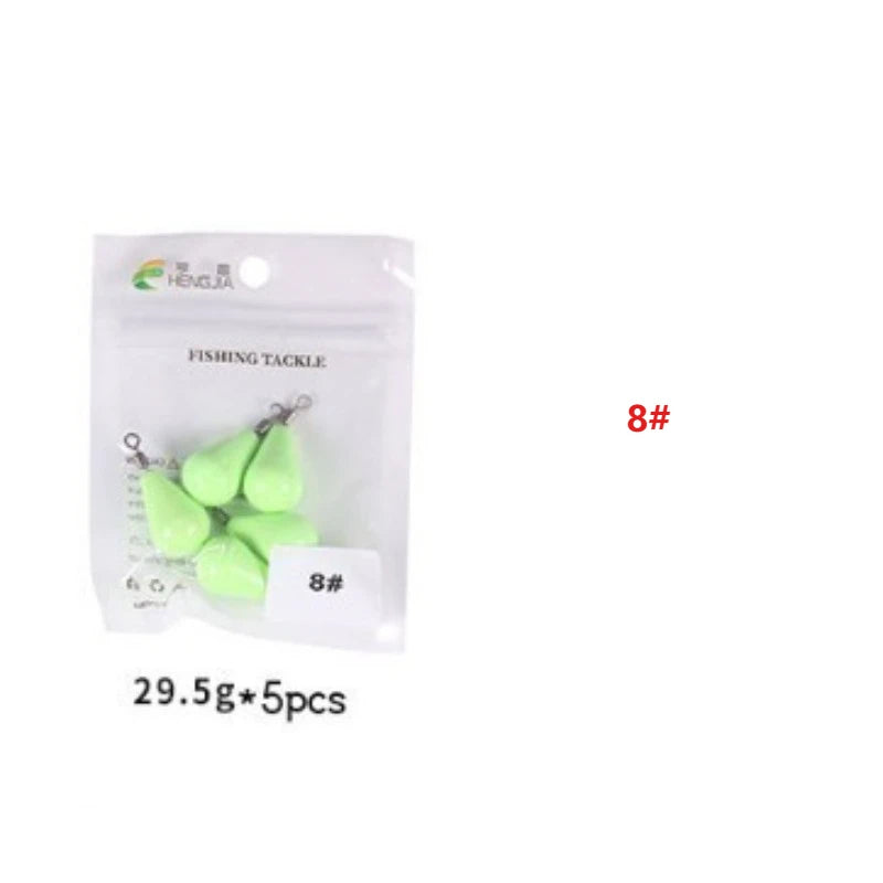 Luminous Fishing Sinkers 12g-150g Weight Sinker Ball Worm Flipping Weights Fishing Weights for Bass Texas Rigs Tackle
